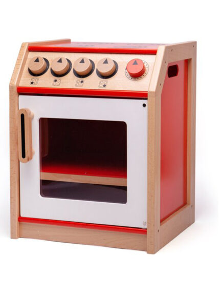 Houten gasfornuis | Rood/wit