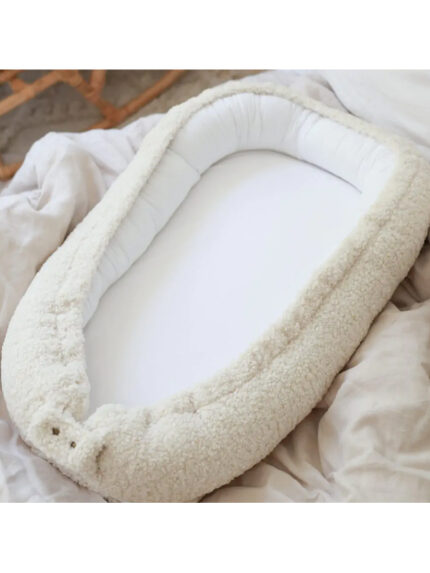 Babynestje teddy/katoen | Creme