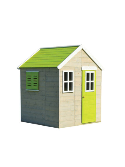 Speelhuis lime met deur en ramen | 120 x 120 x 155cm