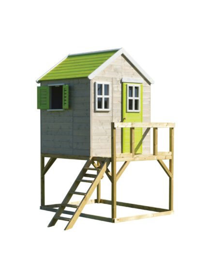 Speelhuis lime op palen met deur en ramen | 160 x 190 x 244cm